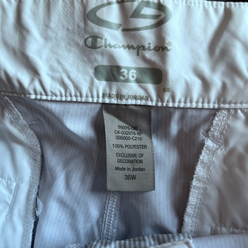 MEN CHAMPION QUICK BLUE & WHITE PIN STRIPE GOLF Preppy SHORTS Size 36 - Picture 6 of 6